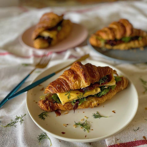 Baked Egg Croissant Sandwich