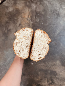 Buttered Oats and Flaxseed Sourdough